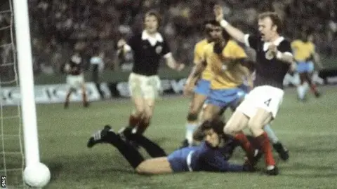 Billy Gilmour almost scores for Scotland against Brazil
