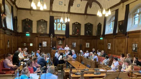 Oxford City councillors gathered on a full council meeting at Oxford Town Hall.