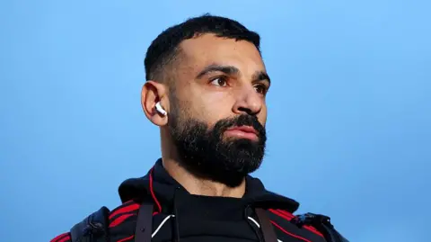 Mohamed Salah arriving at the stadium prior to the Premier League match between Leeds United and Liverpool at Elland Road in December