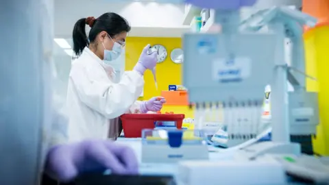 AstraZeneca A lab technician