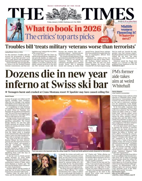 "Dozens die in new year inferno at Swiss ski bar".