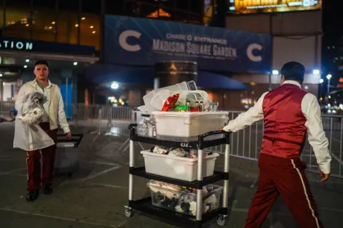 Getty Images General views around Madison Square Garden on July 1, 2026 in New York, New York, ahead of the rumoured wedding of Taylor Swift and Travis Kelce.