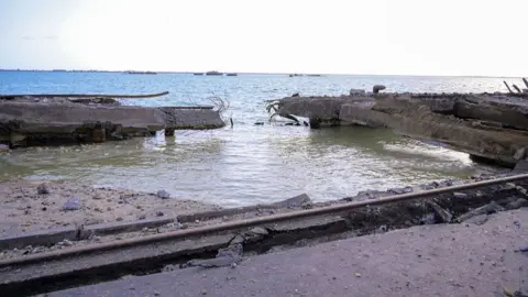 Yemen's port city of Hudaydah after it was struck by Israel on 6 May 2025.