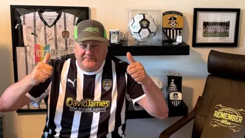 Chris Bowman Man in Notts County outfit
