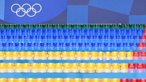 Swimming lanes at the Tokyo Olympics 