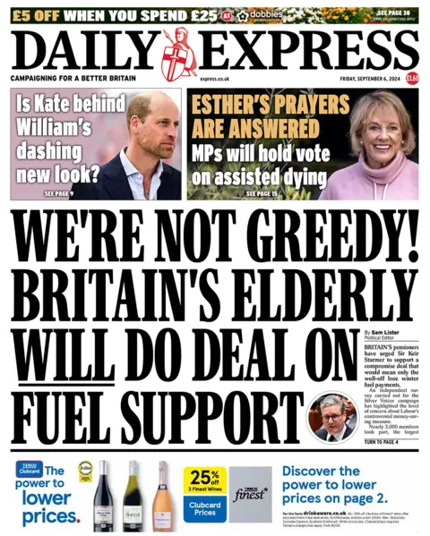  "We're not greedy! Britain's aged  volition  bash  woody  connected  substance  support". 