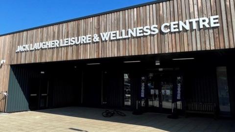 Entrance of the Jack Laugher Leisure and Wellness Centre