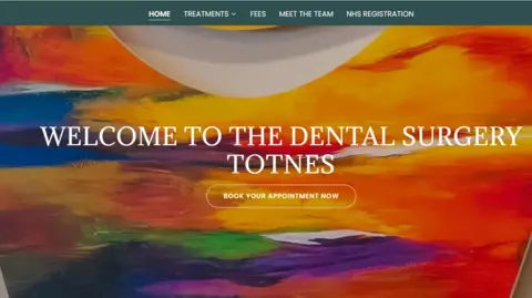 Facebook Colourful image overlaid with white text in capitals, reading "Welcome to the Dental Surgery Totnes - Book Your Appointment now"