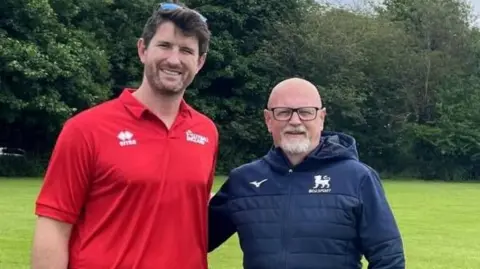 Jake Sheaf from Volleyball England (left) and Mark Jeffreys from BCU (right)