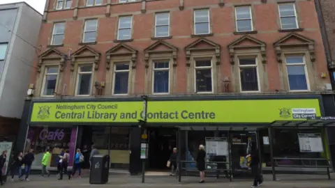 A photograph of the front of the former Nottingham Central Library