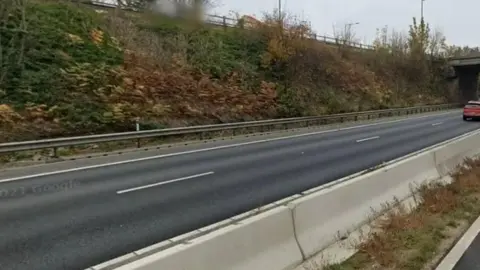 The A1 Southbound carriageway