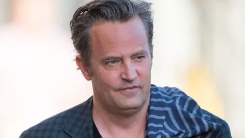 Matthew Perry is seen at 'Jimmy Kimmel Live' on March 25, 2015 in Los Angeles, California.
