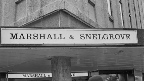 Getty Images The Marshall & Snelgrove department store on Oxford Street in London, a brutalist concrete building