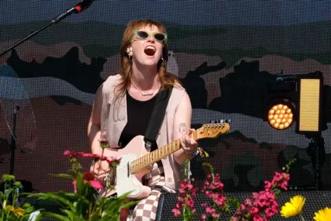 Getty Images Orla Gartland performs connected  signifier    astatine  a festival successful  2022