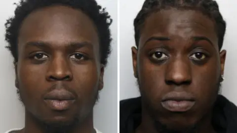 Leicestershire Police Mugshots of two young men in a composite image