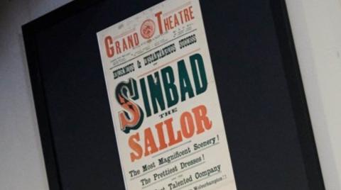 Poster for Sinbad the Sailor on display