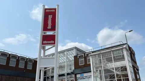 A general view of one entrance of the Idlewells Shopping Centre
