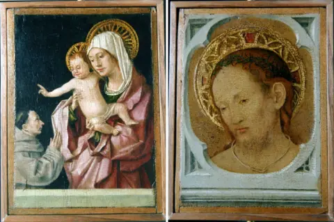 Reuters The Madonna and Child (left) and (right) Christ in Pietà