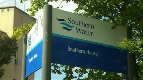Southern Water sign and logo outside Southern House