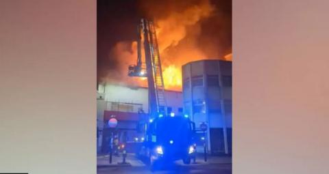 Fire in building in Hastings Old Town in Jan 2023