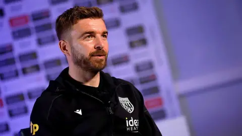 James Morrison sits down in front of the TV cameras for his first interview as permanent West Bromwich Albion head coach