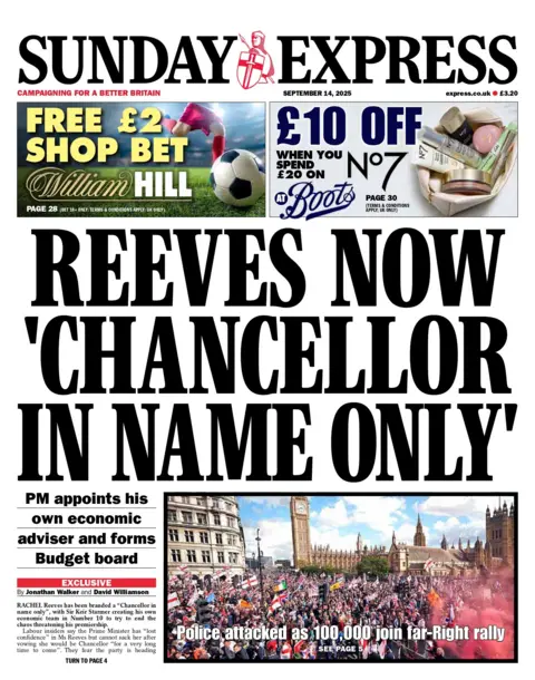  "Reeves now 'Chancellor in name only'."