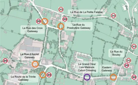 Government of Jersey Map of Trinity roads scheme