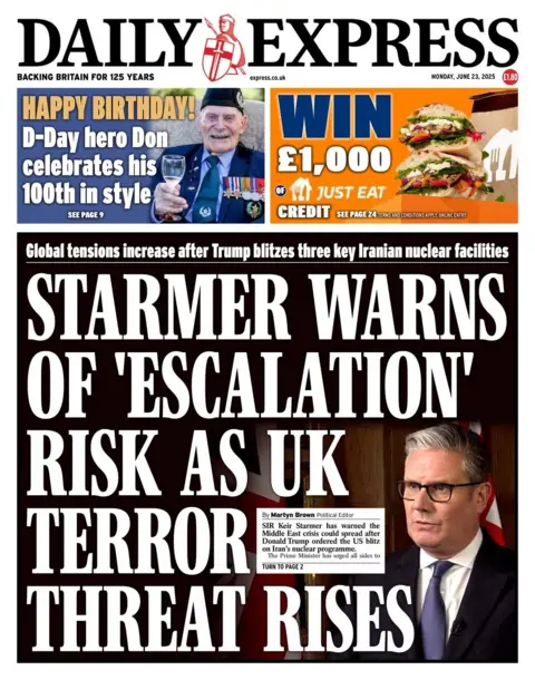  "Starmer warns of 'escalation' as UK terror threat rises"