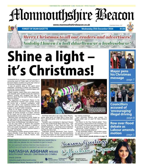 Monmouthshire Beacon Front page of the Monmouthshire Beacon