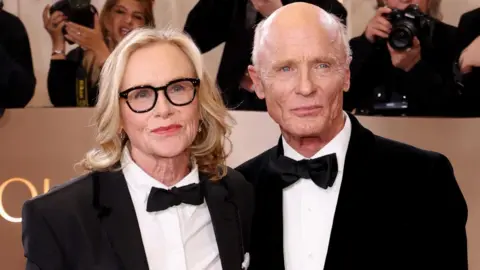 Getty Images Amy Madigan and Ed Harris attend the 83rd Annual Golden Globe Awards at The Beverly Hilton on January 11, 2026 in Beverly Hills, California.