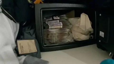 Kent Police Cash in a safe