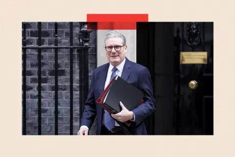 Shutterstock Sir Keir Starmer departs 10 Downing Street to be  the Prime Minister's Questions (PMQs) 