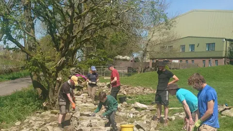 Friends of the Lake District A previous dry stone walling competition