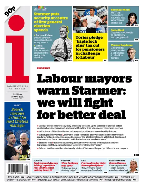 The headline on my front page read: "The Labor mayor warned Starmer that we will fight for a better deal". 
