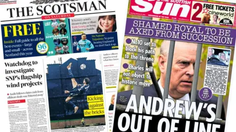 index picture combining the front pages of two newspapers