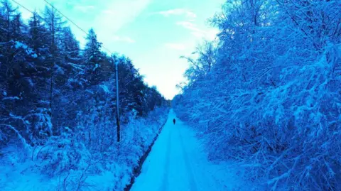 Snow in Ruthin, Denbighshire.