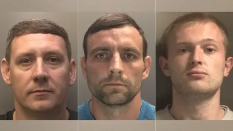 Merseyside Police Mark Blanchard, 37 (left), Carlos McStravock, 33 (middle), Max Higson, 22 (above right)