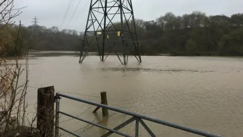 A flooded field