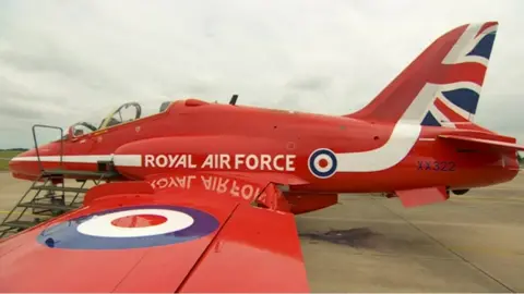 BBC Hawk jet of the Red Arrows