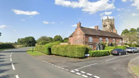 The junction between Yoxall road and Church lane