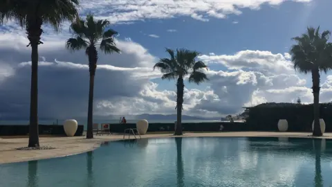 Frank Gardner Hotel pool in Tunis