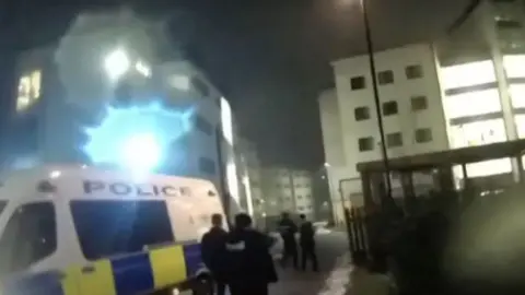 South Yorkshire Police Police raid student party in Sheffield