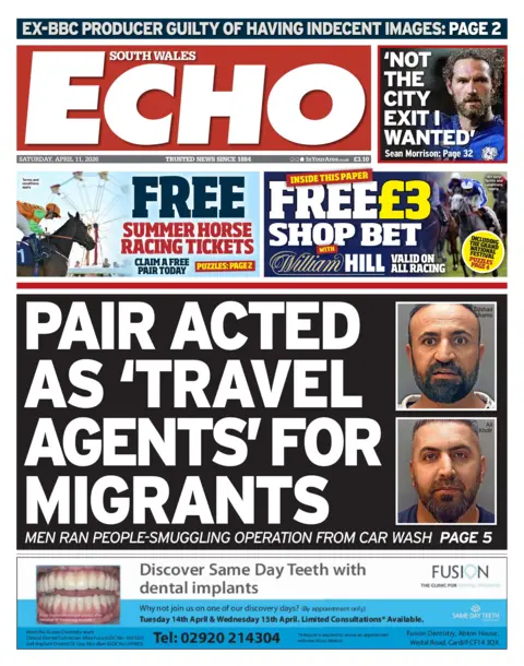 South Wales Echo South Wales Echo front page