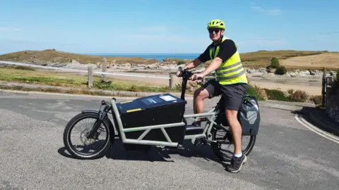 Rosie Brown E-cargo bike in Newquay