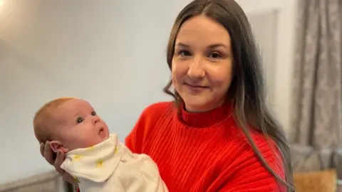 BBC Bethan Packer and her baby