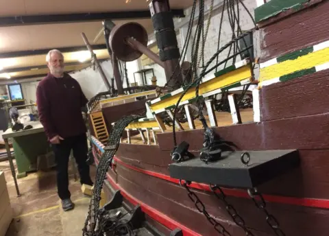 Scale replica of the Mayflower