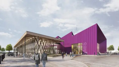 BBC CGI of planned National Manufacturing Institute Scotland (NMIS) facility