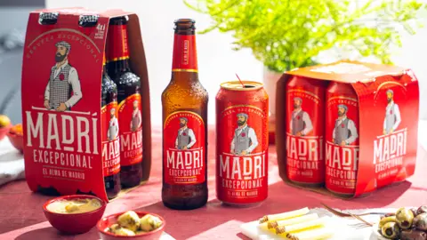 Molson Coors Bottles and cans of Madri lager