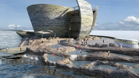 TLP The proposed Swansea Bay tidal lagoon.