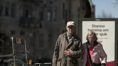 Elderly couple in Stockholm